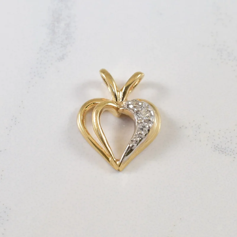 elegant aquamarine drop earrings Diamond Heart Pendant | 0.03ctw |
