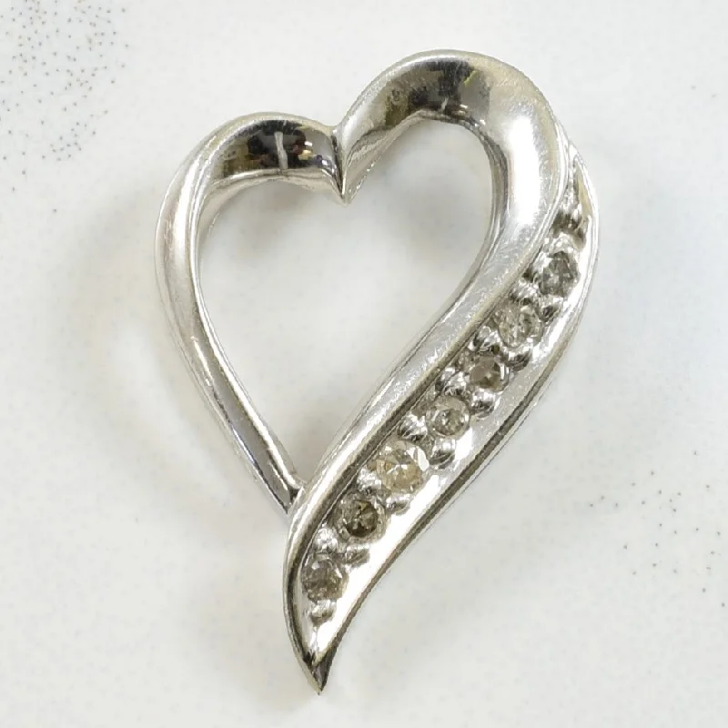real smoky quartz pendant Diamond Heart Pendant | 0.05ctw |