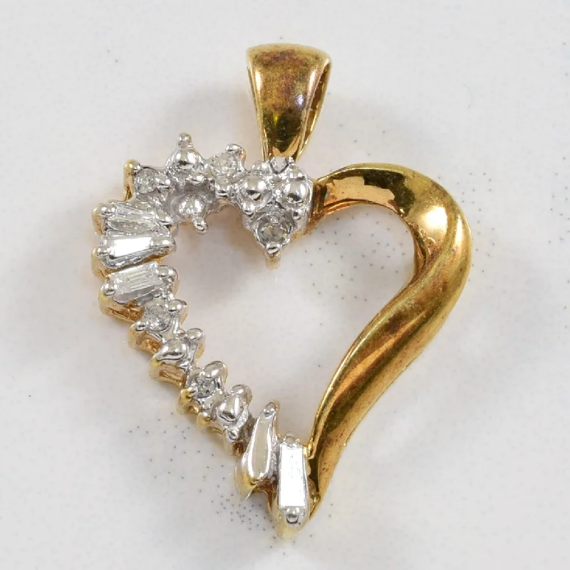 evil eye protection bracelet Diamond Heart Pendant | 0.05ctw |