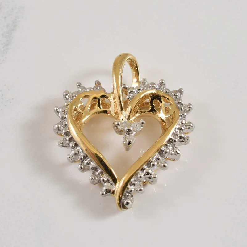 natural turquoise ring handmade Diamond Heart Pendant | 0.07ctw |