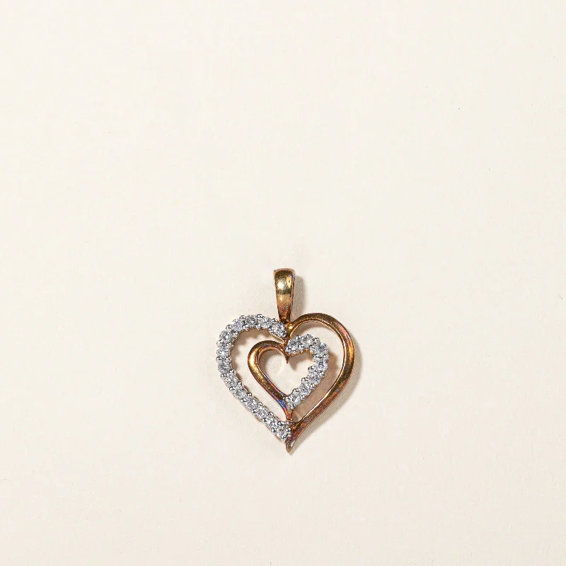 natural garnet gemstone ring Diamond Heart Pendant | 0.20ctw |