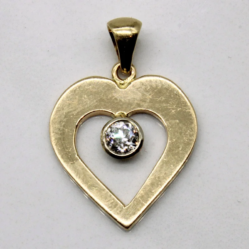 sapphire halo engagement ring Diamond Heart Pendant | 0.24ct |