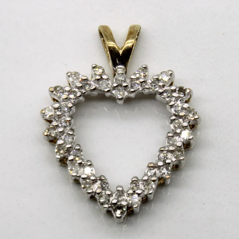 thin gold wire earrings Diamond Heart Pendant | 0.25ctw |