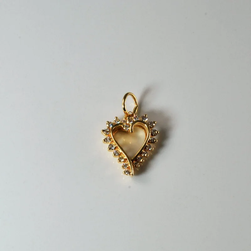 celestial moon and star bracelet Diamond Heart Pendant | 0.28ctw |
