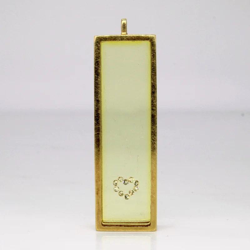 dainty gold chain earrings Diamond Heart Resin Pendant | 0.10ctw |