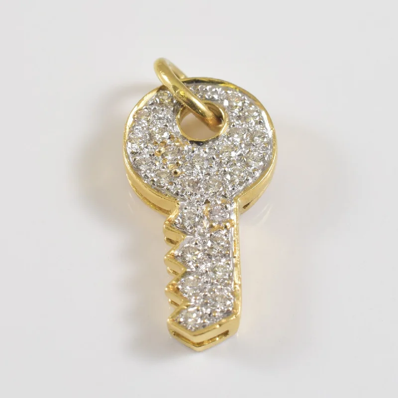 real peridot gemstone ring Diamond Key Pendant | 0.25ctw |