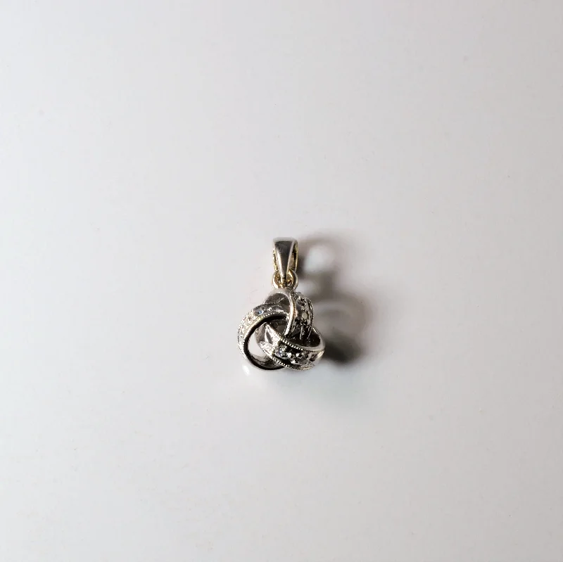 minimalist diamond stud earrings Diamond Knot Pendant | 0.03ctw |