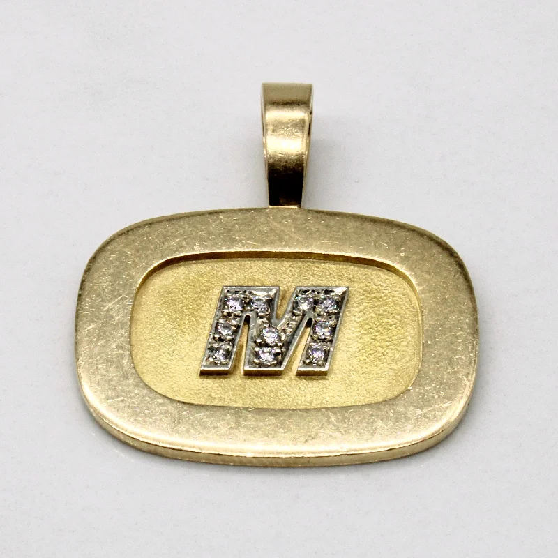 celestial zodiac sign necklace Diamond 'M' Pendant | 0.10ctw |