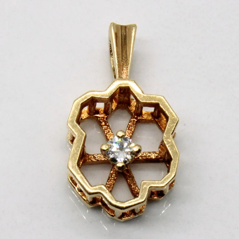 heart-shaped promise ring sterling silver Diamond Pendant | 0.08ct |