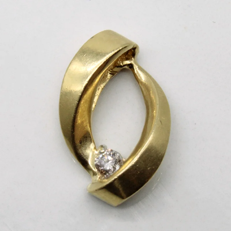 snake chain bracelet gold Diamond Twist Pendant | 0.08ct |