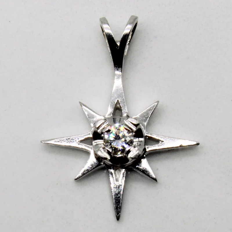 round-cut blue sapphire earrings Diamond Star Pendant | 0.08ct |