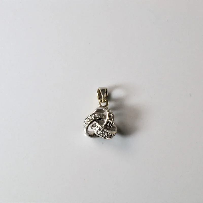 cute cat charm bracelet Diamond Swirl Pendant | 0.03ctw |