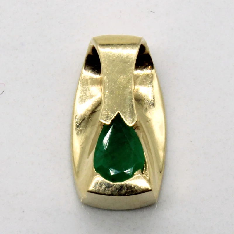 adjustable infinity charm bracelet Pear Cut Emerald Pendant | 0.22ct |