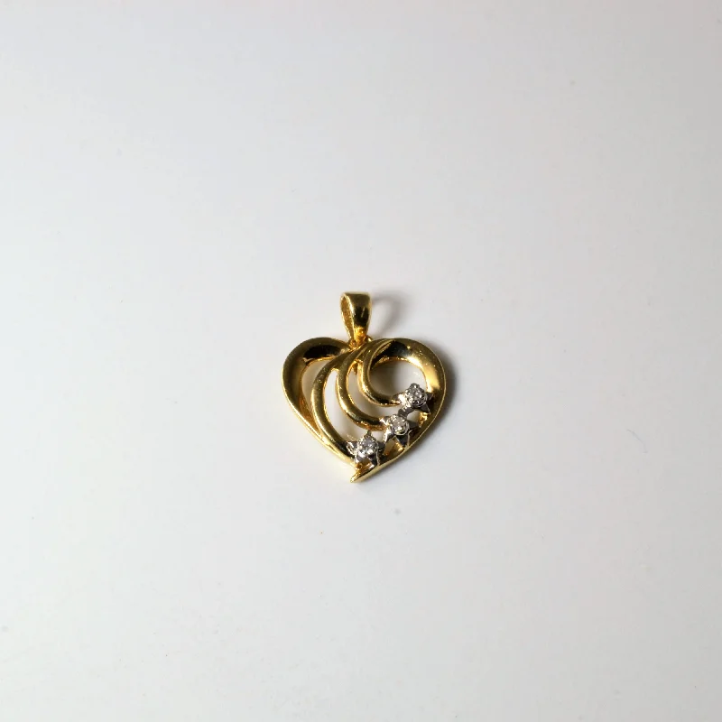 gothic skull ring for men Diamond Flare Heart Pendant | 0.015ctw |