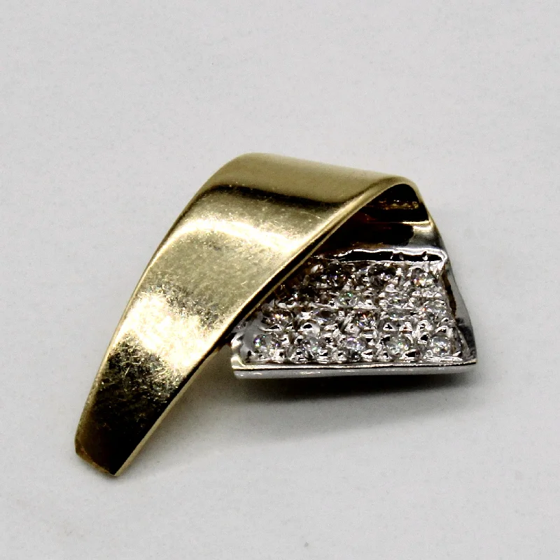 minimalist infinity ring Fold Over Diamond Pendant | 0.24ctw |
