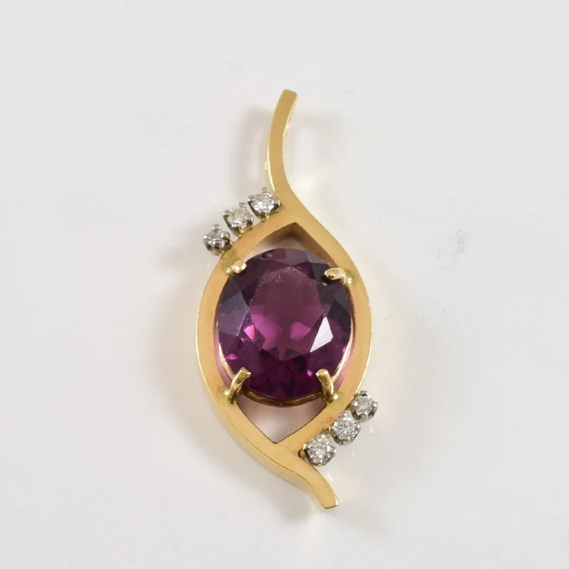 oval blue sapphire ring Vintage Glass & Diamond Pendant | 6.00ct, 0.12ctw |