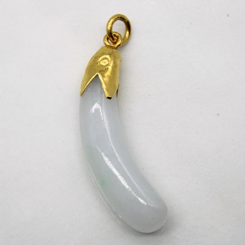 gold opal ring Jadeite Eggplant Pendant | 13.00ct |