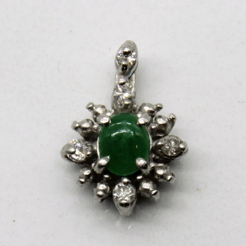 adjustable minimalist wave bracelet Jadeite & Diamond Pendant | 0.20ct, 0.04ctw |