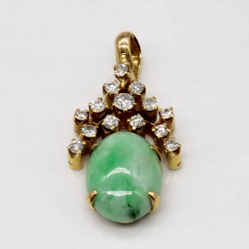 aquamarine birthstone necklace March Jadeite & Diamond Pendant | 5.00ct, 0.40ctw |