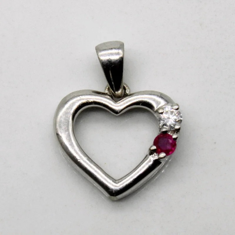 titanium wedding band men’s black Michael Hill' Diamond & Ruby Heart Pendant | 0.03ct, 0.02ct |