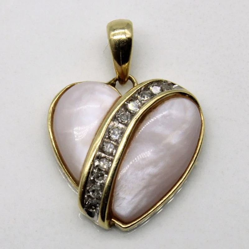 adjustable charm bracelet sterling silver Moonstone & Diamond Heart Pendant | 2.80ctw, 0.07ctw |