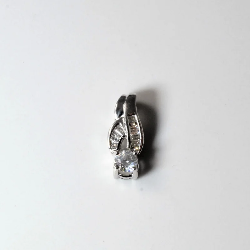 simple crystal earrings Mixed Cut Diamond Pendant | 0.40ctw |