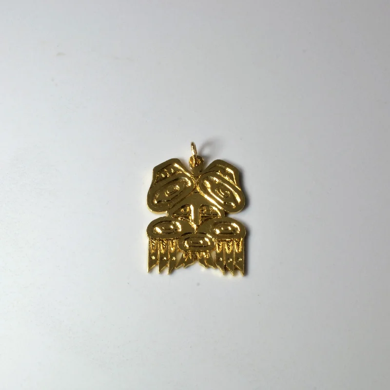vintage diamond brooch Indigenous Thunderbird Pendant |