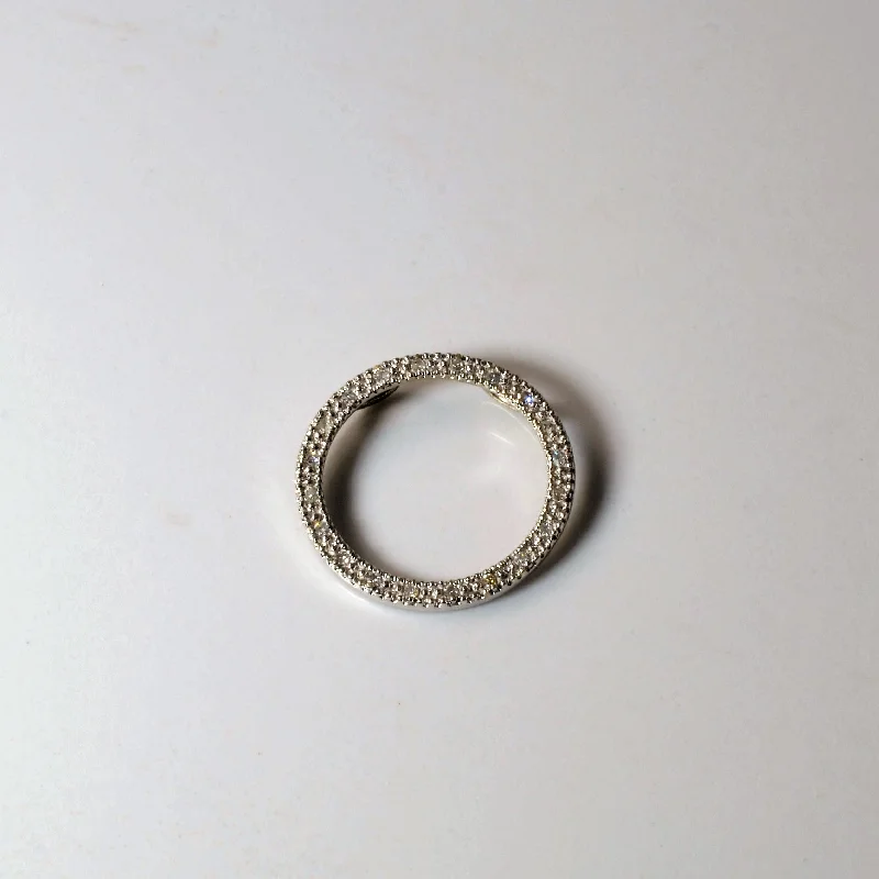 unique promise ring for girlfriend Pave Diamond Circle Pendant | 0.05ctw |