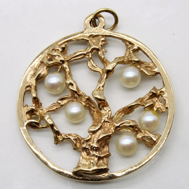 twisted rope gold chain Pearl Tree Pendant | 4.50mm |