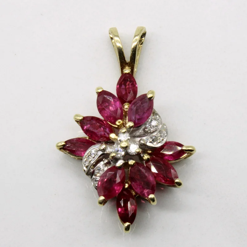 ruby and diamond engagement ring Ruby & Diamond Pendant | 1.00ctw, 0.07ctw |
