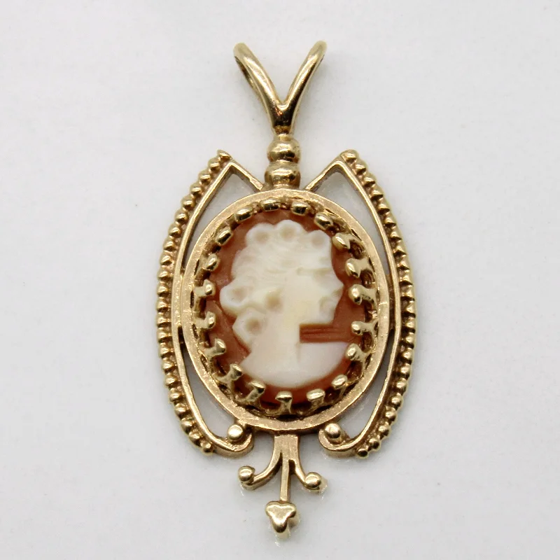 unique diamond stud earrings Mid Century Shell Cameo Pendant | 0.75ct |