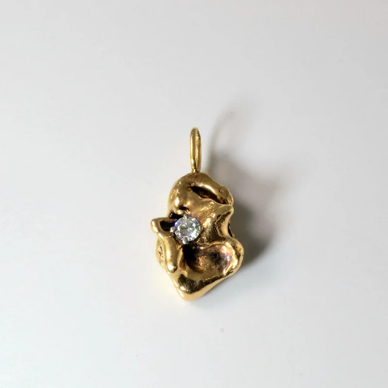 celestial star cluster earrings Gold Nugget Diamond Pendant | 0.23ct |