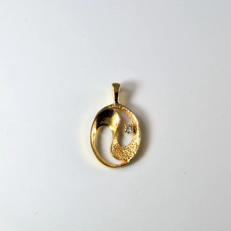 men’s engraved cuff bracelet Solitaire Diamond Gold Pendant | 0.06ct |