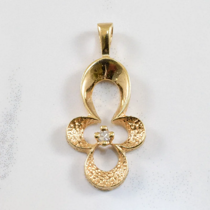 celestial sun charm anklet Solitaire Diamond Open Work Pendant | 0.02ct |