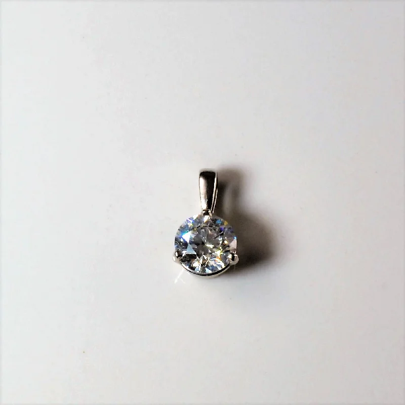 vintage flower brooch pin Diamond Solitaire Pendant | 0.98ct |