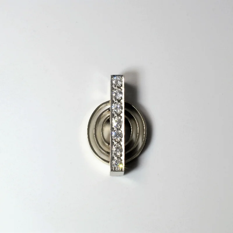 minimalist gold crescent moon necklace Swirl Diamond Pendant | 0.67ctw |