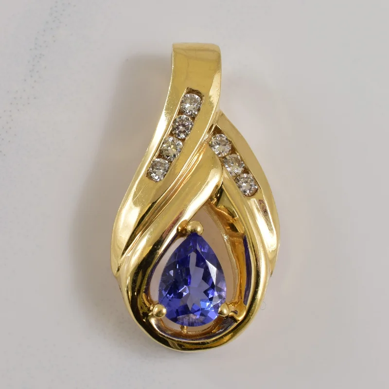 cubic zirconia tennis necklace Tanzanite & Diamond Pendant | 1.25ct, 0.15ctw |