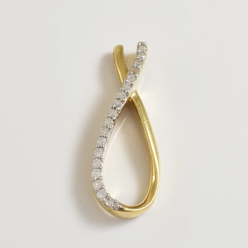 chunky chain necklace trendy Tear Drop Diamond Pendant | 0.09ctw |