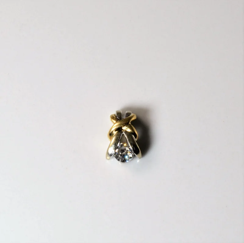 ethical lab-grown diamond ring Knotted Diamond Pendant | 0.18ct |
