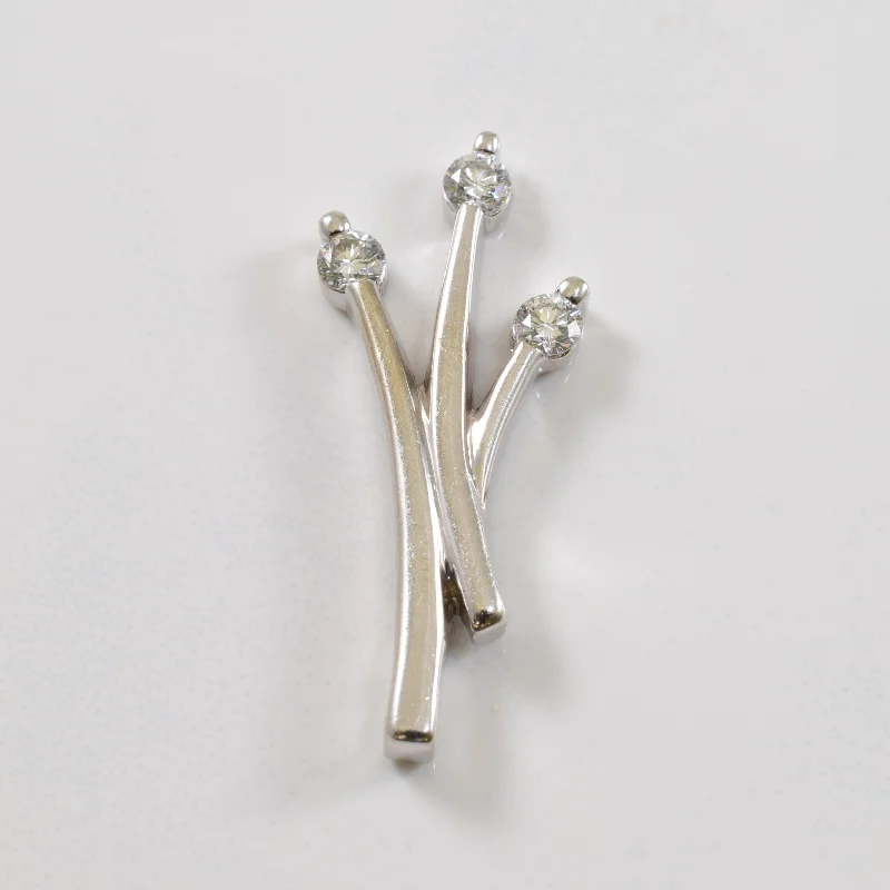 celestial meteor shower earrings Three Stone Diamond Pendant | 0.21ctw |