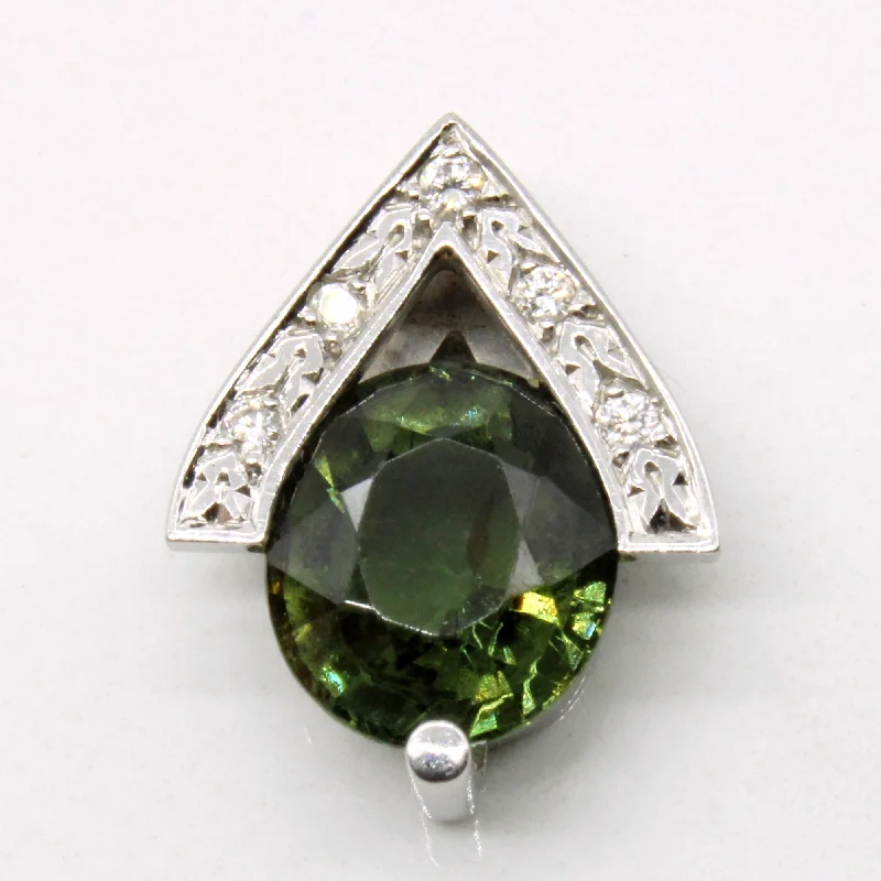 opal cluster ring unique Tourmaline & Diamond Pendant | 2.50ct, 0.05ctw |
