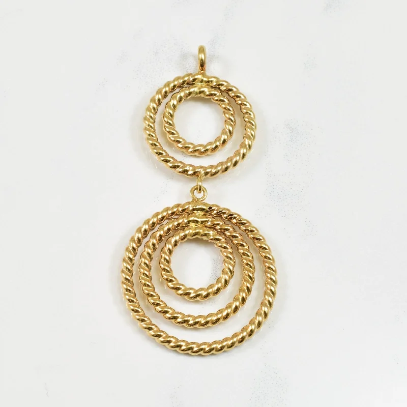 chunky statement cuff bracelet Twisted Circle Pendant