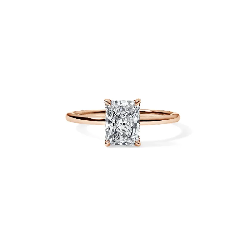 1.20CT Radiant Hidden Halo Engagement Ring