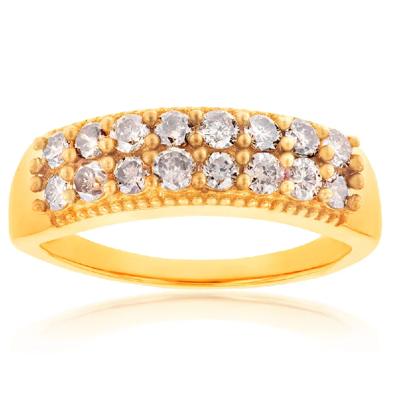 natural crystal pendant necklace 14ct Yellow Gold Plated Sterling Silver1 Carat Diamond Ring with Australian Diamonds