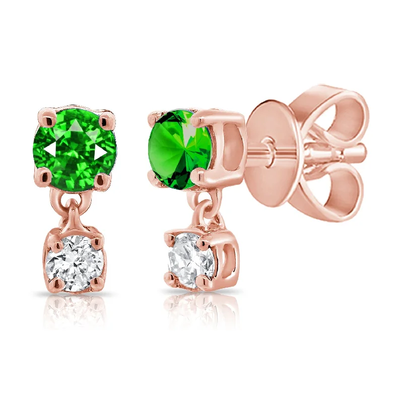 minimalist silver stacking bangles Emerald & Diamond Classic Stud