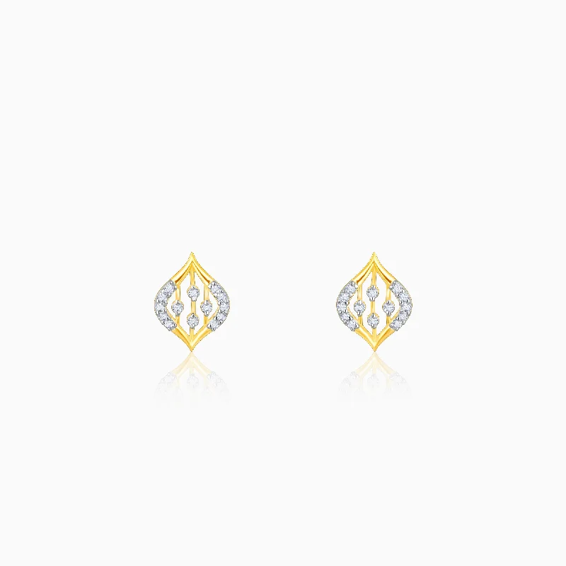 Gold Graciously Elegant Diamond Earrings