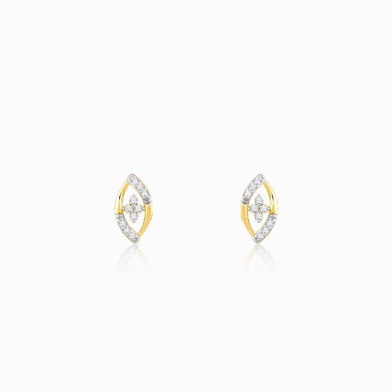 Gold Pear Elegance Diamond Earrings