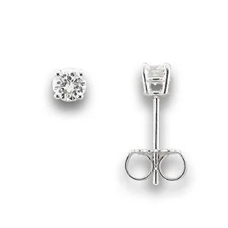 14KT WHITE GOLD 1/4 CTW ROUND DIAMOND EARRINGS