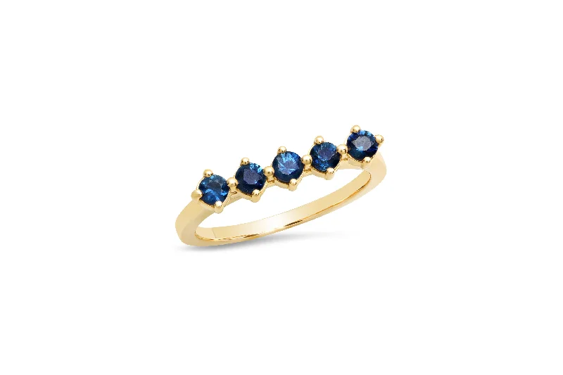 dainty sapphire gemstone bracelet 5 Sapphire Punch Ring