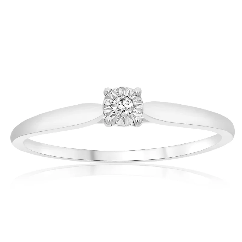 rose gold ring with diamonds 9ct White Gold Solitaire Ring With 0.01 Carat Claw Set Diamond rose gold ring with diamonds 9ct White Gold Solitaire Ring With 0.01 Carat Claw Set Diamond